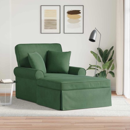 Chaise Lounge con Falda con cojín Verde Selva 91 x 157 x 91 cm en Divanes | Comprar online en Foru.es