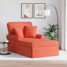 Chaise Lounge con Falda con cojín Rojo Naranja 91 x 157 x 91 cm en Divanes | Comprar online en Foru.es