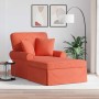 Chaise Lounge con Falda con cojín Rojo Naranja 91 x 157 x 91 cm en Divanes | Comprar online en Foru.es