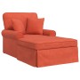 Chaise Lounge con Falda con cojín Rojo Naranja 91 x 157 x 91 cm en Divanes | Comprar online en Foru.es