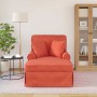 Chaise Lounge con Falda con cojín Rojo Naranja 91 x 157 x 91 cm en Divanes | Comprar online en Foru.es