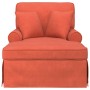Chaise Lounge con Falda con cojín Rojo Naranja 91 x 157 x 91 cm en Divanes | Comprar online en Foru.es
