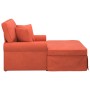 Chaise Lounge con Falda con cojín Rojo Naranja 91 x 157 x 91 cm en Divanes | Comprar online en Foru.es