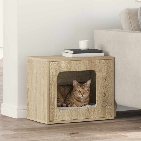 Casa para Gatos Sonoma 51 x 30 x 42 cm Madera de ingeniería en Mobiliario para gatos | Comprar online en Foru.es