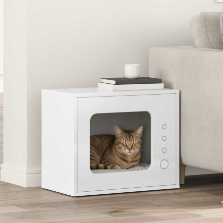 Casa para Gatos Brillante 51 x 30 x 42 cm Madera de ingeniería en Mobiliario para gatos | Comprar online en Foru.es