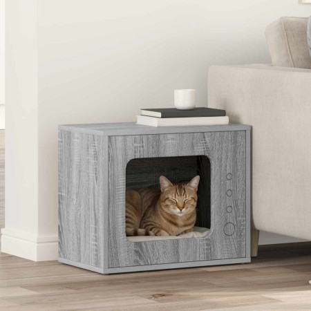 Casa para Gatos Gris Sonoma 51 x 30 x 42 cm en Mobiliario para gatos | Comprar online en Foru.es