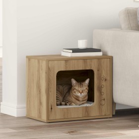 Casa para Gatos Roble Artesanal 51 x 30 x 42 cm en Mobiliario para gatos | Comprar online en Foru.es
