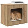 Casa para Gatos Roble Artesanal 51 x 30 x 42 cm en Mobiliario para gatos | Comprar online en Foru.es