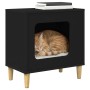 Casa para Gatos Negro 51 x 30 x 52 cm Madera de ingeniería en Mobiliario para gatos | Comprar online en Foru.es