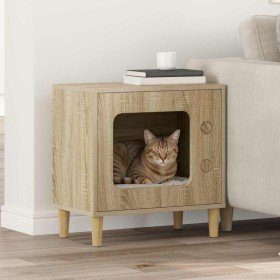 Casa para Gatos Sonoma 51 x 30 x 52 cm Madera de ingeniería en Mobiliario para gatos | Comprar online en Foru.es