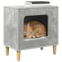 Casa para Gatos Concreto 51 x 30 x 52 cm Madera de ingeniería en Mobiliario para gatos | Comprar online en Foru.es