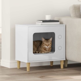 Casa para Gatos Brillante 51 x 30 x 52 cm Madera de ingeniería en Mobiliario para gatos | Comprar online en Foru.es