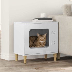 Casa para Gatos Brillante 51 x 30 x 52 cm Madera de ingeniería en Mobiliario para gatos | Comprar online en Foru.es