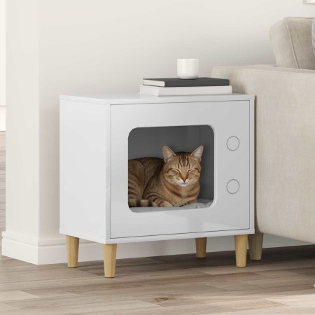 Casa para Gatos Brillante 51 x 30 x 52 cm Madera de ingeniería en Mobiliario para gatos | Comprar online en Foru.es