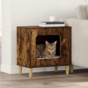 Casa para Gatos Roble ahumado 51 x 30 x 52 cm en Mobiliario para gatos | Comprar online en Foru.es