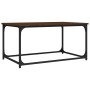 Mesa de centro madera y hierro roble marrón 80x50x40 cm de vidaXL, Mesas de centro - Ref: Foro24-823296, Precio: 42,27 €, Des...