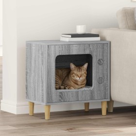 Casa para Gatos Gris Sonoma 51 x 30 x 52 cm en Mobiliario para gatos | Comprar online en Foru.es