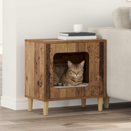 Casa para Gatos Madera vieja 51 x 30 x 52 cm en Mobiliario para gatos | Comprar online en Foru.es