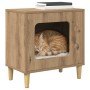 Casa para Gatos Roble Artesanal 51 x 30 x 52 cm en Mobiliario para gatos | Comprar online en Foru.es