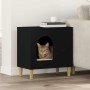 Casa para Gatos Negro 51 x 30 x 52 cm Madera de ingeniería en Mobiliario para gatos | Comprar online en Foru.es