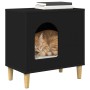 Casa para Gatos Negro 51 x 30 x 52 cm Madera de ingeniería en Mobiliario para gatos | Comprar online en Foru.es
