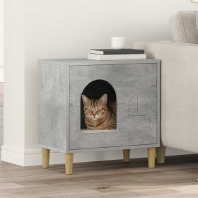 Casa para Gatos Concreto 51 x 30 x 52 cm Madera de ingeniería en Mobiliario para gatos | Comprar online en Foru.es