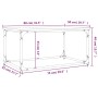 Mesa de centro madera y hierro roble marrón 80x50x40 cm de vidaXL, Mesas de centro - Ref: Foro24-823296, Precio: 42,27 €, Des...
