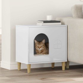 Casa para Gatos Brillante 51 x 30 x 52 cm Madera de ingeniería en Mobiliario para gatos | Comprar online en Foru.es
