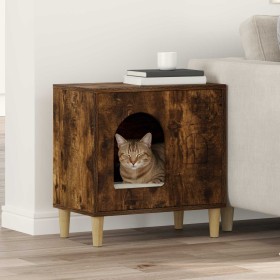 Casa para Gatos Roble ahumado 51 x 30 x 52 cm en Mobiliario para gatos | Comprar online en Foru.es