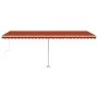 Toldo de pie automático naranja y marrón 600x350 cm de vidaXL, Toldos - Ref: Foro24-3069690, Precio: 911,47 €, Descuento: %