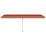 Toldo de pie automático naranja y marrón 600x350 cm de vidaXL, Toldos - Ref: Foro24-3069690, Precio: 872,45 €, Descuento: %