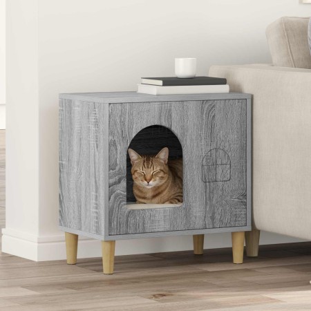 Casa para Gatos Gris Sonoma 51 x 30 x 52 cm en Mobiliario para gatos | Comprar online en Foru.es