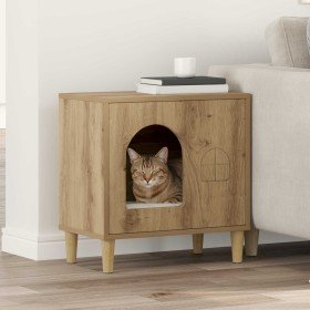 Casa para Gatos Roble Artesanal 51 x 30 x 52 cm en Mobiliario para gatos | Comprar online en Foru.es