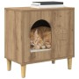 Casa para Gatos Roble Artesanal 51 x 30 x 52 cm en Mobiliario para gatos | Comprar online en Foru.es