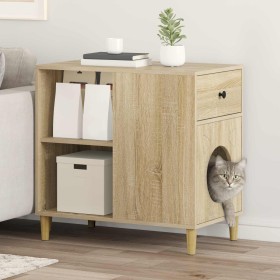 Casa para Gatos Sonoma 72 x 42.5 x 70 cm Madera de ingeniería en Mobiliario para gatos | Comprar online en Foru.es