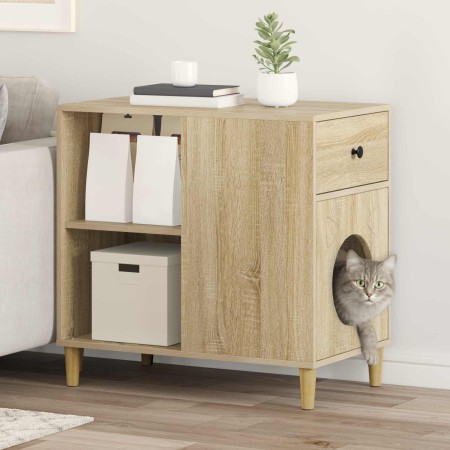 Casa para Gatos Sonoma 72 x 42.5 x 70 cm Madera de ingeniería en Mobiliario para gatos | Comprar online en Foru.es