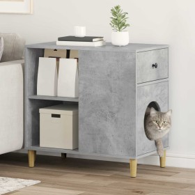 Casa para Gatos Concreto 72 x 42.5 x 70 cm Madera de ingeniería en Mobiliario para gatos | Comprar online en Foru.es