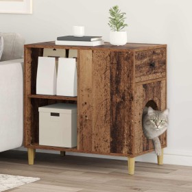 Casa para Gatos Madera vieja 72 x 42.5 x 70 cm en Mobiliario para gatos | Comprar online en Foru.es