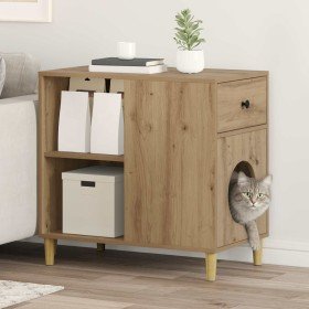 Casa para Gatos Roble Artesanal 72 x 42.5 x 70 cm en Mobiliario para gatos | Comprar online en Foru.es