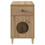 Casa para Gatos Roble Artesanal 72 x 42.5 x 70 cm en Mobiliario para gatos | Comprar online en Foru.es