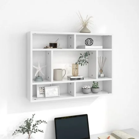 Estantería de pared madera contrachapada blanco 75x16x55 cm de vidaXL, Estantes y estanterías - Ref: Foro24-803002, Precio: 3...