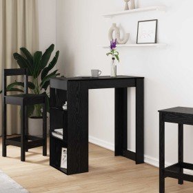 Mesa de Bar con estante Roble Negro 102 x 50 x 103,5 cm en Mesas de comedor | Comprar online en Foru.es