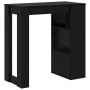 Mesa de Bar con estante Roble Negro 102 x 50 x 103,5 cm en Mesas de comedor | Comprar online en Foru.es