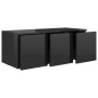 Mueble TV madera contrachapada negro brillante 80x34x30 cm en Muebles TV | Comprar online en Foru.es