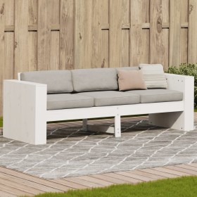 Sofá de jardín 3 plazas madera maciza pino blanco 189x60x62 cm en Sofás de exterior | Comprar online en Foru.es