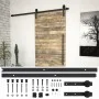 SKIEN Schiebetür-Beschlagsatz aus schwarzem Stahl, 200 cm von vidaXL, Türrahmen - Ref: Foro24-145265, Preis: 48,27 €, Rabatt: %