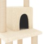 Rascador para gatos con postes de sisal crema 105 cm en Mobiliario para gatos | Comprar online en Foru.es
