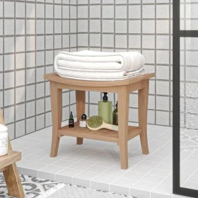 Mesa auxiliar de baño madera maciza de teca 50x35x45 cm de vidaXL, Accesorios para el baño - Ref: Foro24-340748, Precio: 56,1...