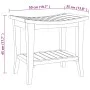 Mesa auxiliar de baño madera maciza de teca 50x35x45 cm de vidaXL, Accesorios para el baño - Ref: Foro24-340748, Precio: 56,1...