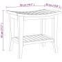 Mesa auxiliar de baño madera maciza de teca 50x35x45 cm de vidaXL, Accesorios para el baño - Ref: Foro24-340748, Precio: 56,7...
